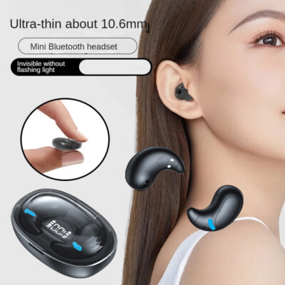 2024 Bluetooth TWS Earbuds 5.3 Invisible Micro Earbuds Mini Wireless Earphones