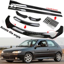 Black For Peugeot 206 208 Side Skirt Splitter Lip Front Bumper Diffuser Canard