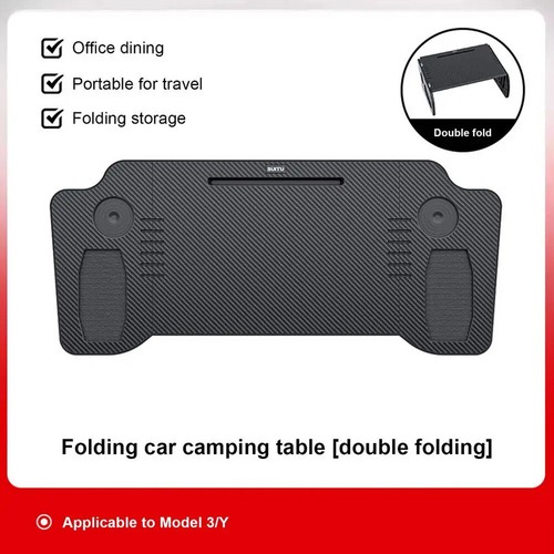 For Tesla Model3/Y Portable Folding Laptop Desk Steering Wheel Tray Eating Table - Picture 4 of 23