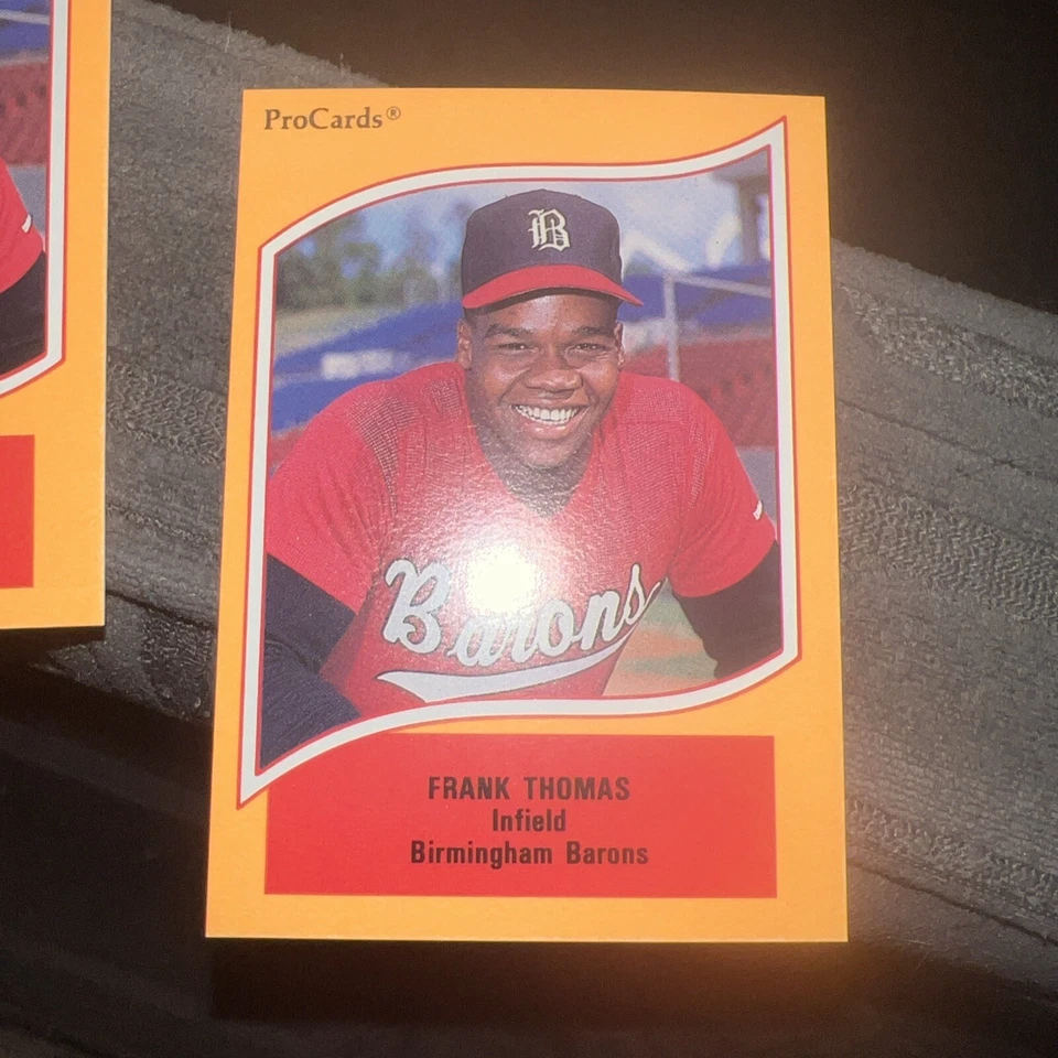 1990 Frank Thomas Rookie Card Lot 2 Mint Procards Minor League Barons #46 Hof Rc - Image 3 of 4