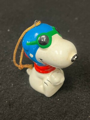 VINTAGE PEANUTS SNOOPY ACE PILOT ORNAMENT JAPAN 1966