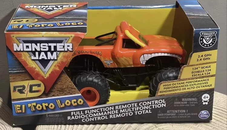  Monster Jam, Official El Toro Loco Remote Control Monster Truck  for Boys and Girls, 1:24 Scale, 2.4 GHz, Kids Toys for Ages 4-6+ : Toys &  Games