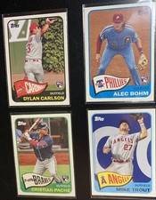 Alec BOHM Mike Trout Pache Carlson 2021 Topps Series 2 1965 Redux ROOKIE RC LOT