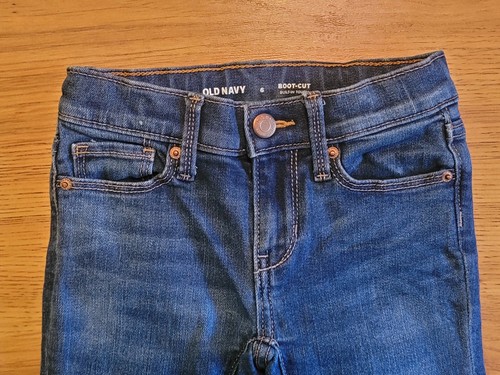 Old Navy Boot-cut (Darker) Jeans Adjustable Waist Girls Size 6 - Picture 4 of 4