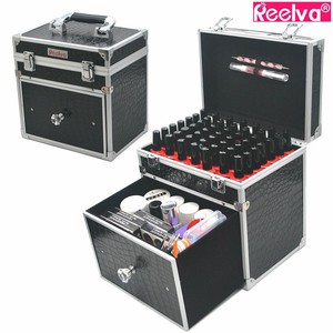 Large Beauty Case Professional Cosmetic Makeup Vanity Nail Gel Storage Box Black Ebay