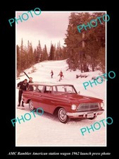 Old Large Historic Photo Of 1962 Amc Rambler American Sw Launch Press Photo