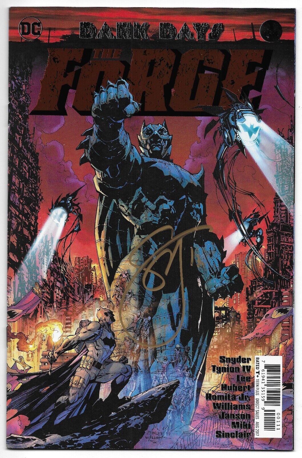 Dark Days The Forge 1 Signed Scott Snyder Autographed Batman Combined Shipping