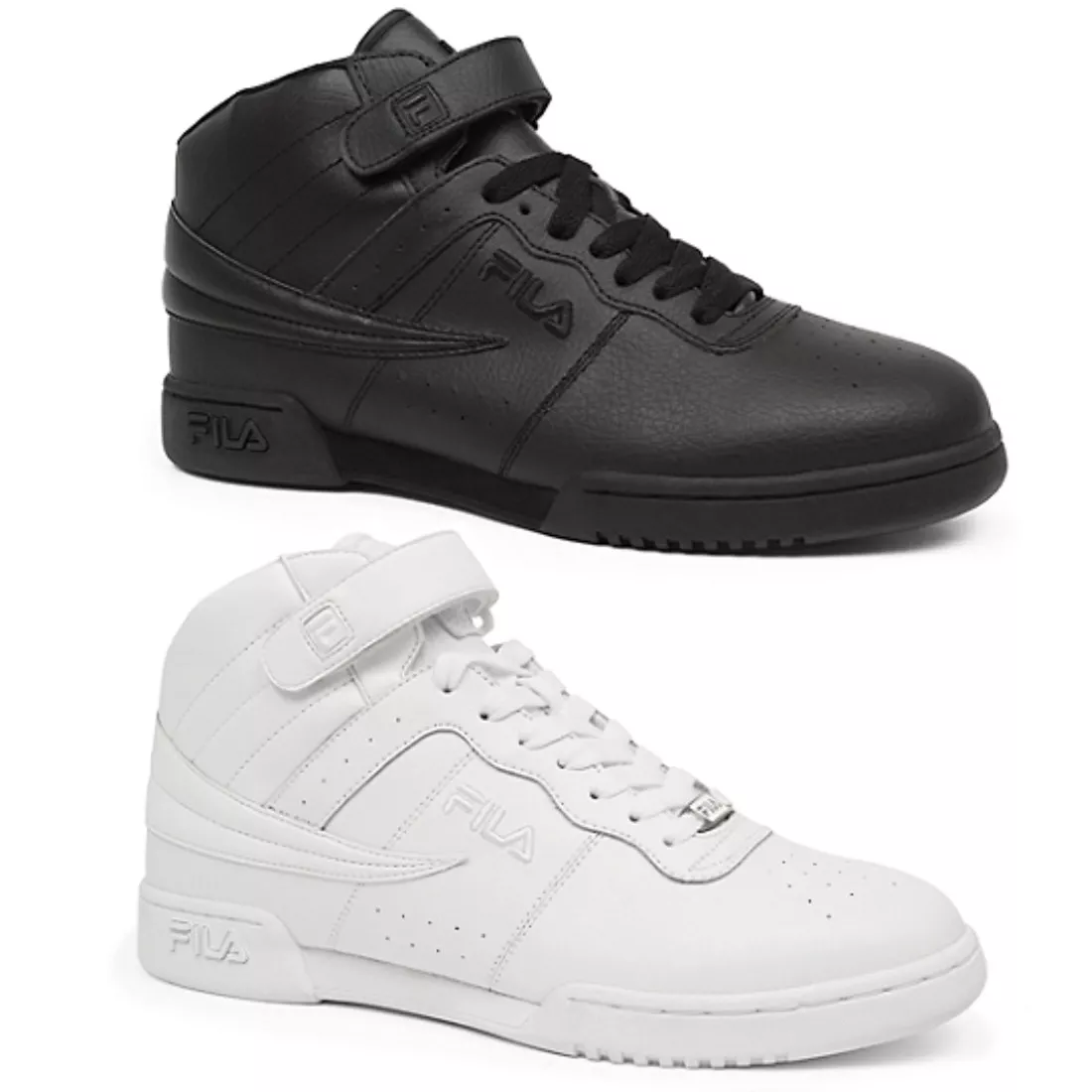 les Tegenstander Verplicht Mens Fila F13 F-13 Classic Mid High Top Basketball Shoes Sneakers White  Black | eBay