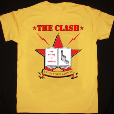 The Clash T Shirt - Know Your Rights Yellow All Size SHIRT A46