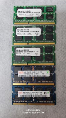 4GB DDR3 2Rx8 PC3-10600S DIMM 1.5V Mini Desktop Laptop Memory Samsung