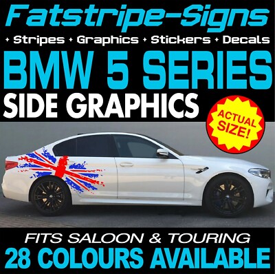 to fit BMW 5 SERIES GRAPHICS STRIPES STICKERS DECALS M5 GT M SPORT SALOON 520d