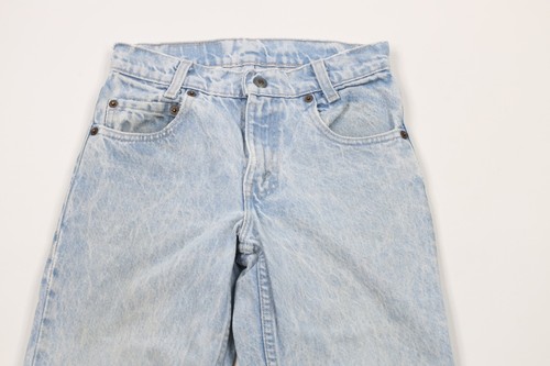 Vintage 90s Levis 505 Boys Size 11 Distressed Acid Wash Regular Fit Jeans USA - Picture 2 of 14
