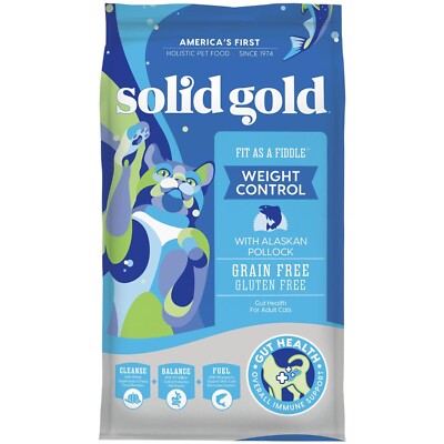 Solid Gold - Fit as a Fiddle Weight Management Cat Food - Low Calorie Grain F...