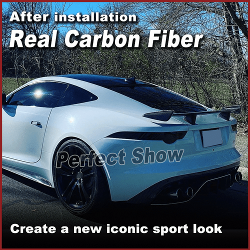 For Jaguar F-TYPE SVR Coupe 2014-2018 REAL Carbon Fiber Rear Trunk Wing Spoiler - Picture 3 of 13