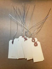 Wire Strung Manila Tags Inventory Hang Wired Label Shipping Sizes # 1 2 3 4 5 6