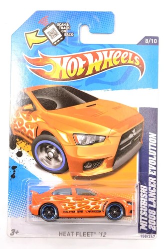 2012 Hot Wheels Heat Fleet ’12 Series 8/10 Mitsubishi 2008 Lancer Evolution #158
