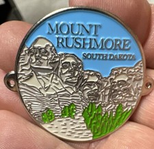 Round Mount Rushmore National Memorial South Dakota Hiking Stick Medallion