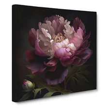 Peony Flower Digital Art Canvas Wall Art Print Framed Picture Decor Dining Room