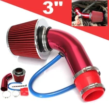 Cold Air Intake Filter Induction Kit Pipe Power Flow Hose System Accessories Red