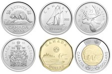 2022 CANADA QUEEN ELIZABETH II SET OF SIX FIRST STRIKE BU COINS