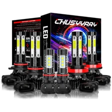 For Toyota Tundra 2007-2013 6x LED Headlights Combo High Low Beam+Fog Light Kit