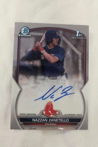 2023 Bowman Chrome Draft Nazzan Zanetello Auto #CDA-NZ Boston Red Sox QTY