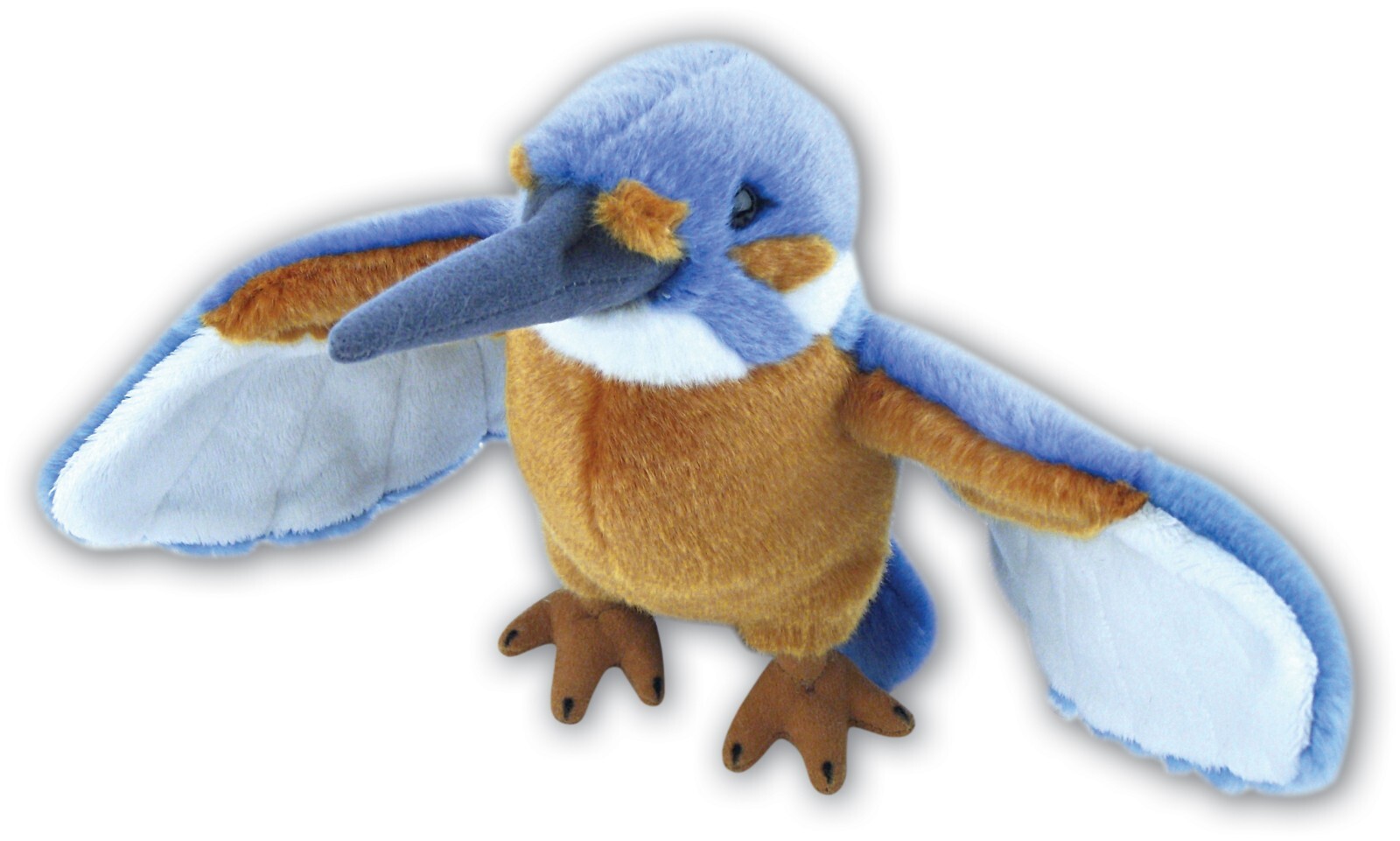 Kingfisher soft toy, plush wildlife teddy, British bird lovers gift, 18cmH Ark