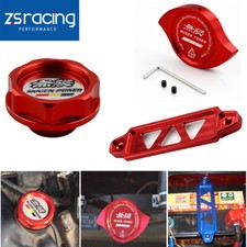 Red Jdm Mugen Oil Filler Cap Radiator Cap Battery Tie Down