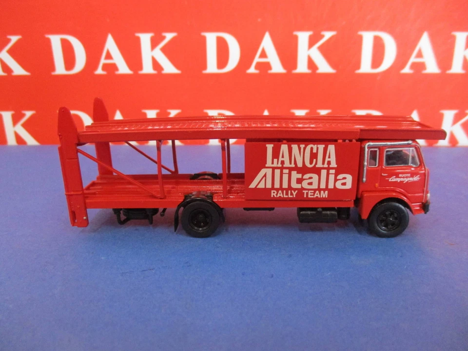 1/87 Modellino Camion Bisarca Rossa Fiat 640 ( 673 )Team Rally Lancia Alitalia - Immagine 4 di 4