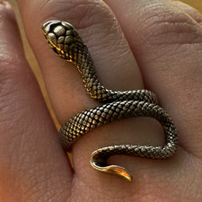 Sterling Silver 925 Snake Wrap Ring Size 6, 4...