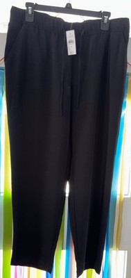 Women s Loft Joggers 494406 Black Sheen Elastic Drawstring Size Medium M New NWT
