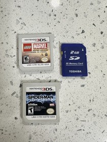 Nintendo 3DS Handheld System - Flame Red Bundle With 2 Games Lego & Spider Man