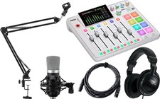 Rode RodeCaster Pro II Weiß Audio Production Studio Mikrofon Kopfhörer Mikro-Arm