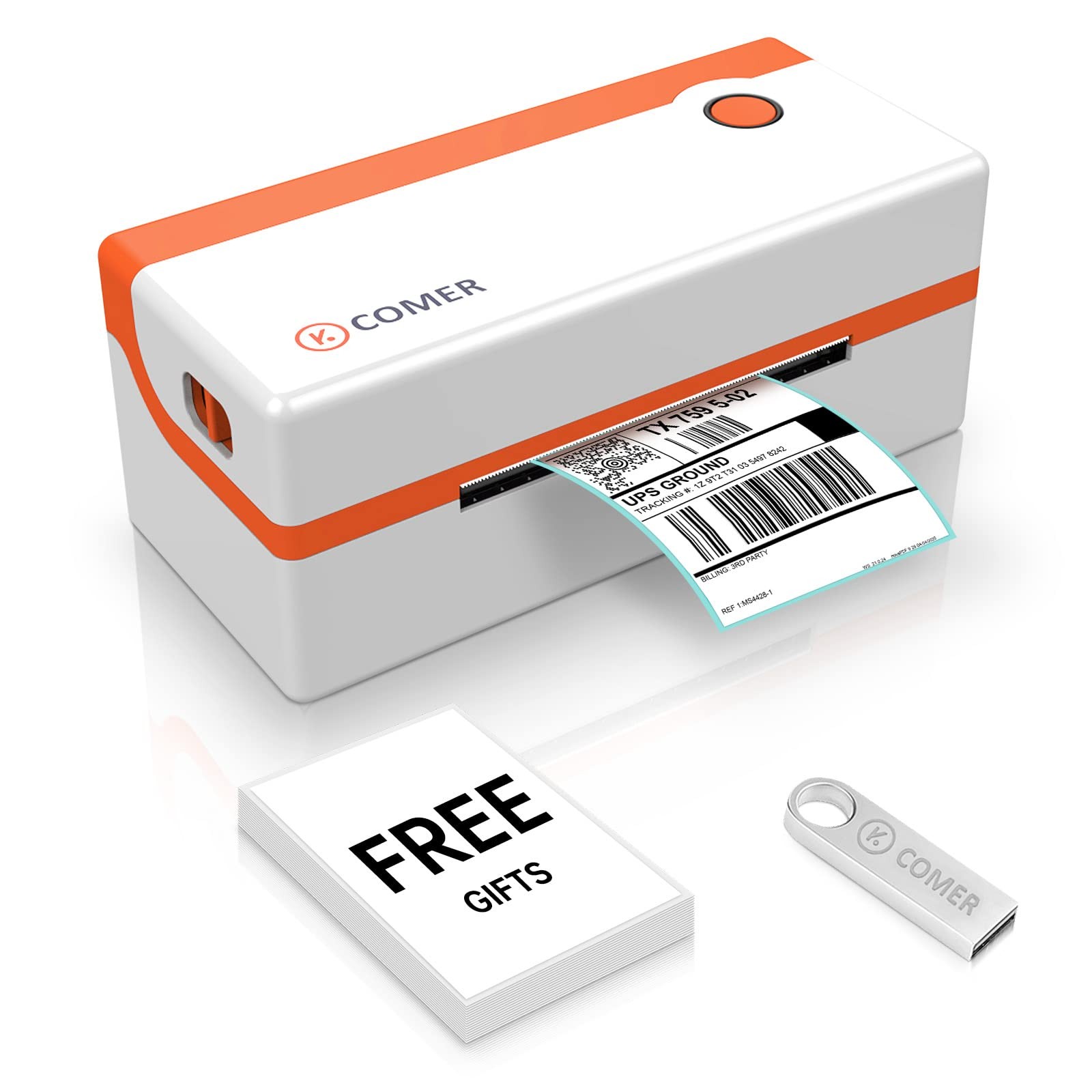 K COMER 4x6 Thermal Label Printer for Small Business Shipping & Logistics  