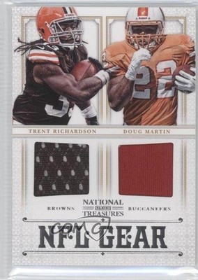 2012 Panini National Treasures 42/75 Trent Richardson Doug Martin Rookie RC 5x8