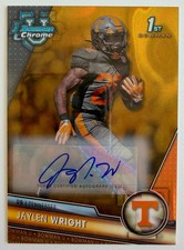 Jaylen Wright Bowman 2023 Gold Refractor /50 #130 Auto