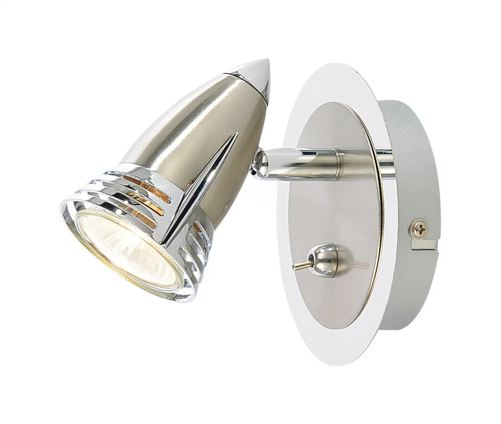 Wall Light Silver Elara Spot Satin Nickel & Chrome InLight INL-740000-SNIC