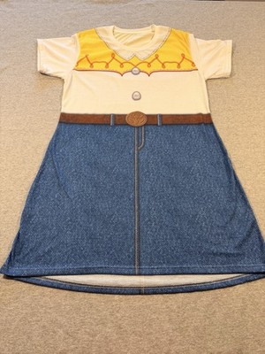 Womens Disney Toy Story Jessie Cowgirl Skater Dress Costume Cosplay XL Shirt
