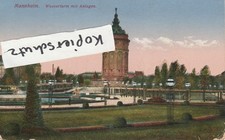 AK Mannheim.  Wasserturm mit Anlagen.  Gelaufen 1919