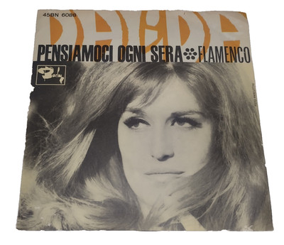 Platte 45 Umdrehungen DALIDA, denken wir jeden Abend Flamenco Barclay