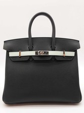 Hermes Birkin 25 Custom Tricolor Green Epsom ...