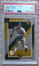 1998 Zenith Z-Team Gold #7 Derek Jeter PSA 9 New York Yankees