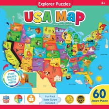 MasterPieces - Explorer - USA Map 60 Piece Jigsaw Puzzle