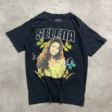 Selena T-Shirt Womens Small Latino Music Butterfly Graphic Tee, Black