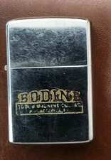 Bodine Tool & Machine Co Philadelphia PA Advertising 1972 Chrome Zippo Lighter