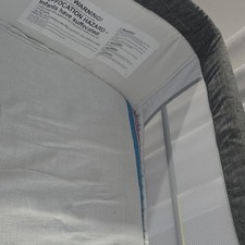 Mika Micky Gray Baby Bedside Sleeper with Breathable Mesh Side