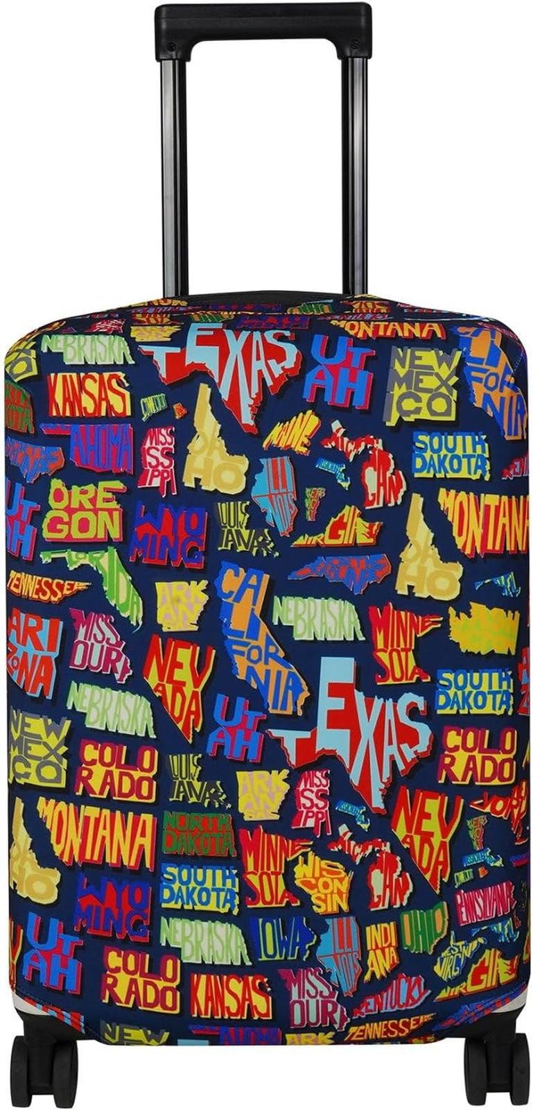 Cover Suitcase Protector Fits 23-26 Inch Case (america Map, 