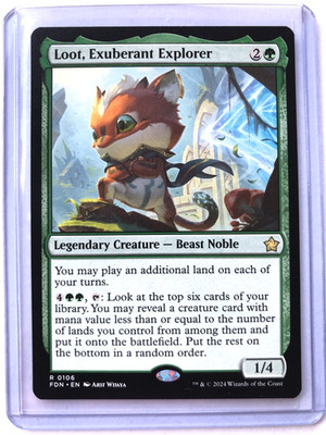 MTG Magic The Gathering FDN Foundations #0106 Loot Exuberant Explorer 2024 NM