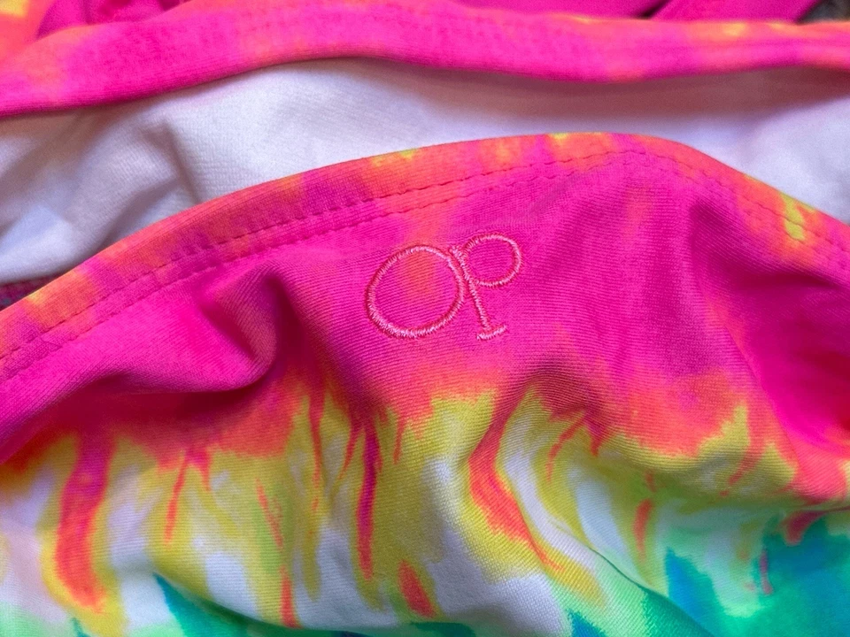 Niñas Pequeño (6-6X) OP Rosa Tie Dye Bikini 2 Piezas Traje de Baño Baño Piscina De Colección NUEVO Foto 4 de 4