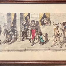 Boris O’Klein Dirty Dogs Of Paris Series Vintage Framed Print